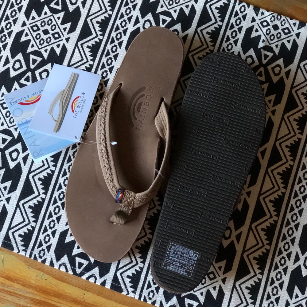 Rainbow flip flops. Brand new with tags